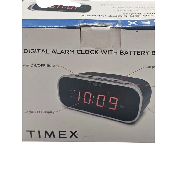 Timex Digital Alarm Clock With Battery Backup & Loud/Soft Alarm Option - Picture 4 of 6